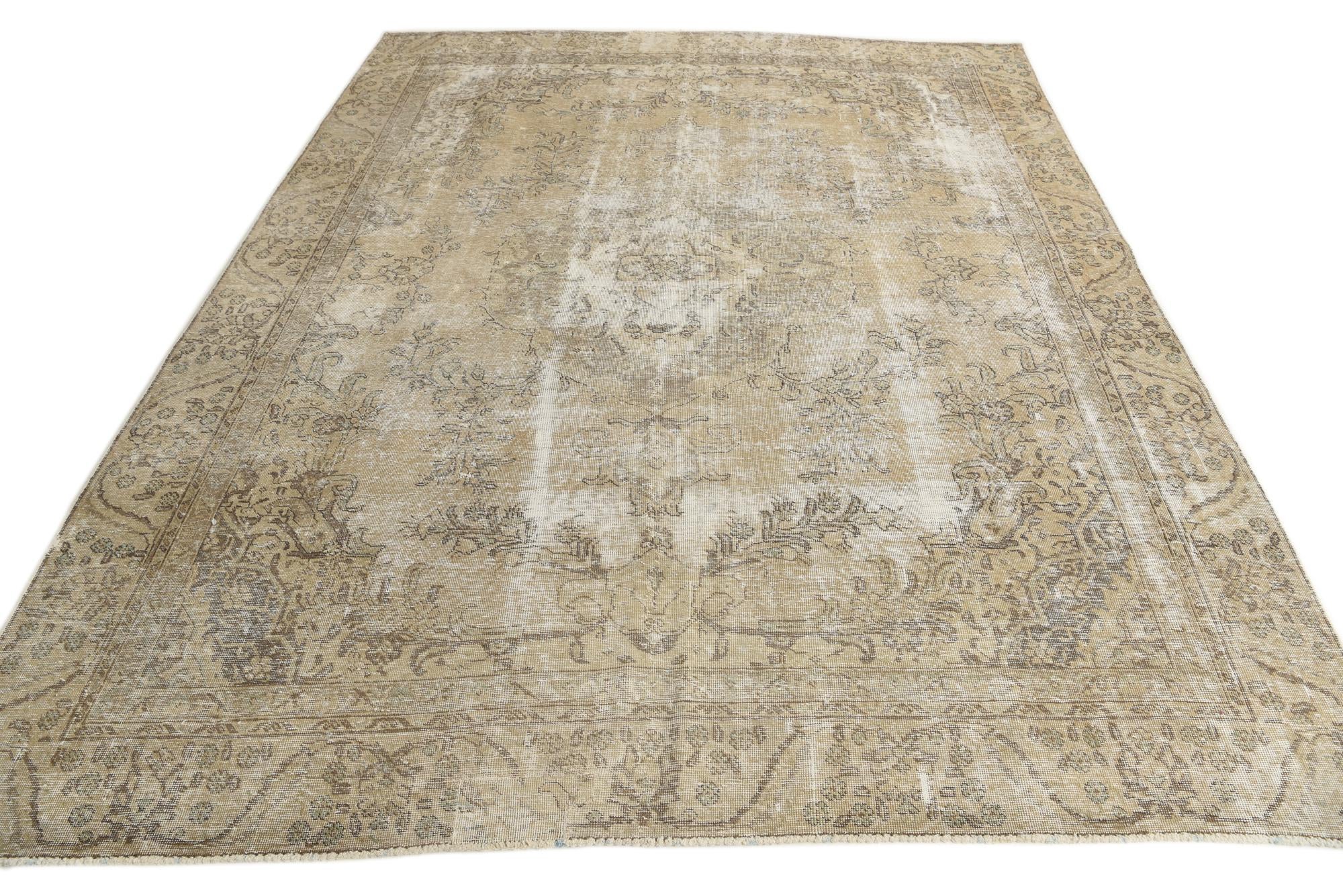 7' 7 x 10' 1 Hand Knotted Ultra Vintage Persian Wool Rug