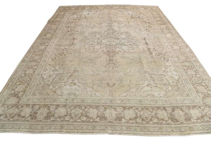 9' 8 x 12' 9 Hand Knotted Ultra Vintage Persian Wool Rug