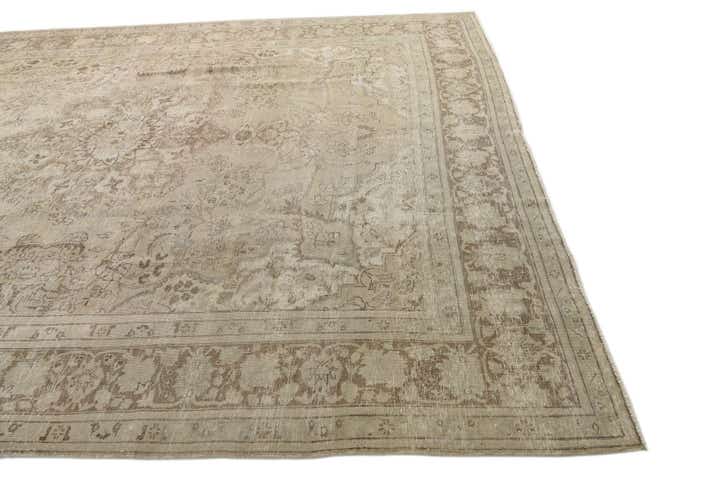 9' 8 x 12' 9 Hand Knotted Ultra Vintage Persian Wool Rug