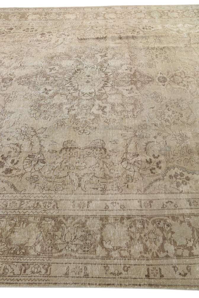 9' 8 x 12' 9 Hand Knotted Ultra Vintage Persian Wool Rug