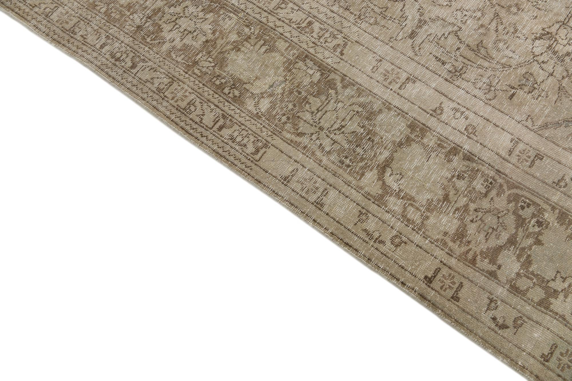 9' 8 x 12' 9 Hand Knotted Ultra Vintage Persian Wool Rug