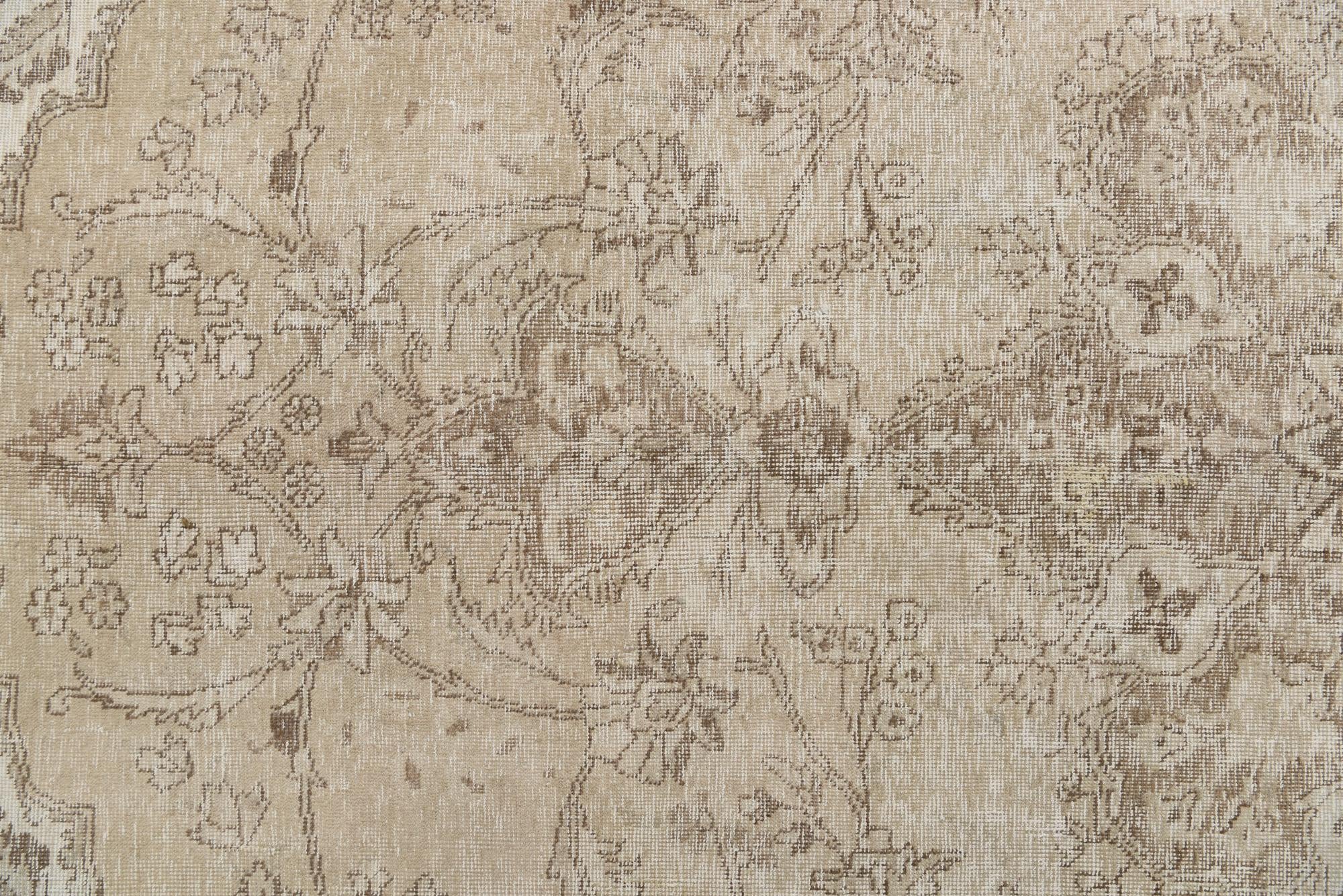 9' 8 x 12' 9 Hand Knotted Ultra Vintage Persian Wool Rug