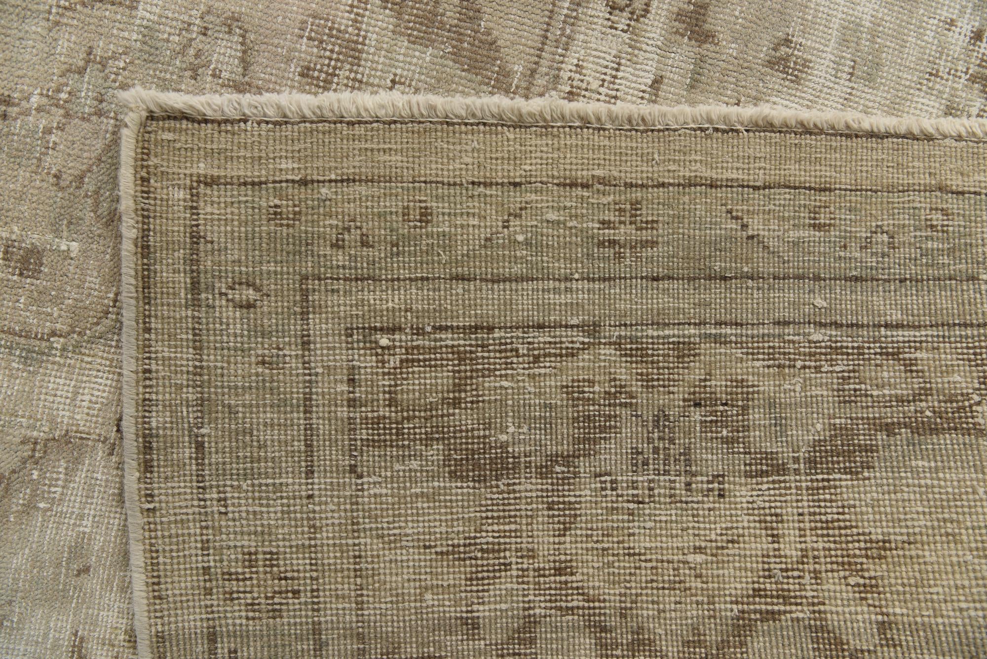 9' 8 x 12' 9 Hand Knotted Ultra Vintage Persian Wool Rug