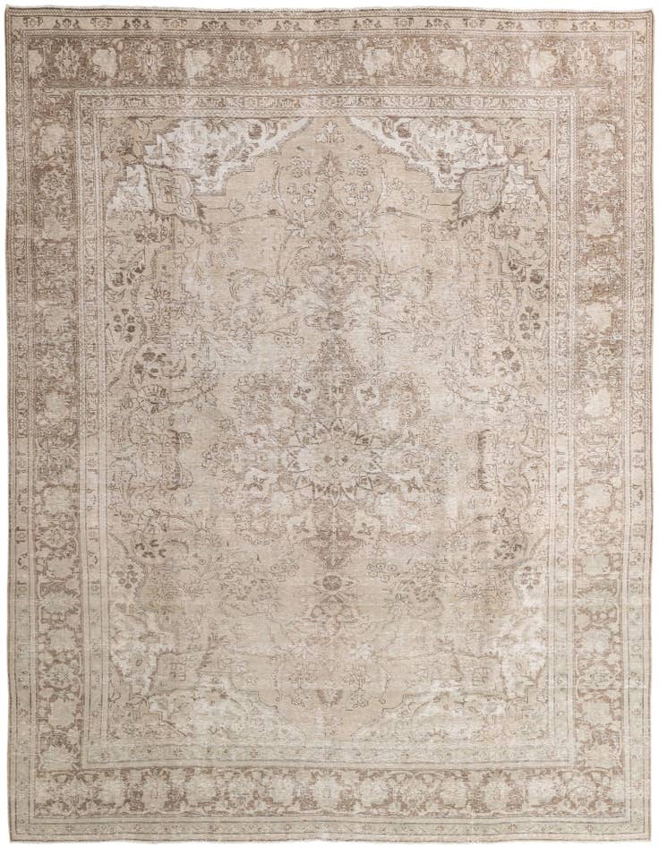 Detail image of 9' 8 x 12' 9 Hand Knotted Ultra Vintage Persian Wool Rug
