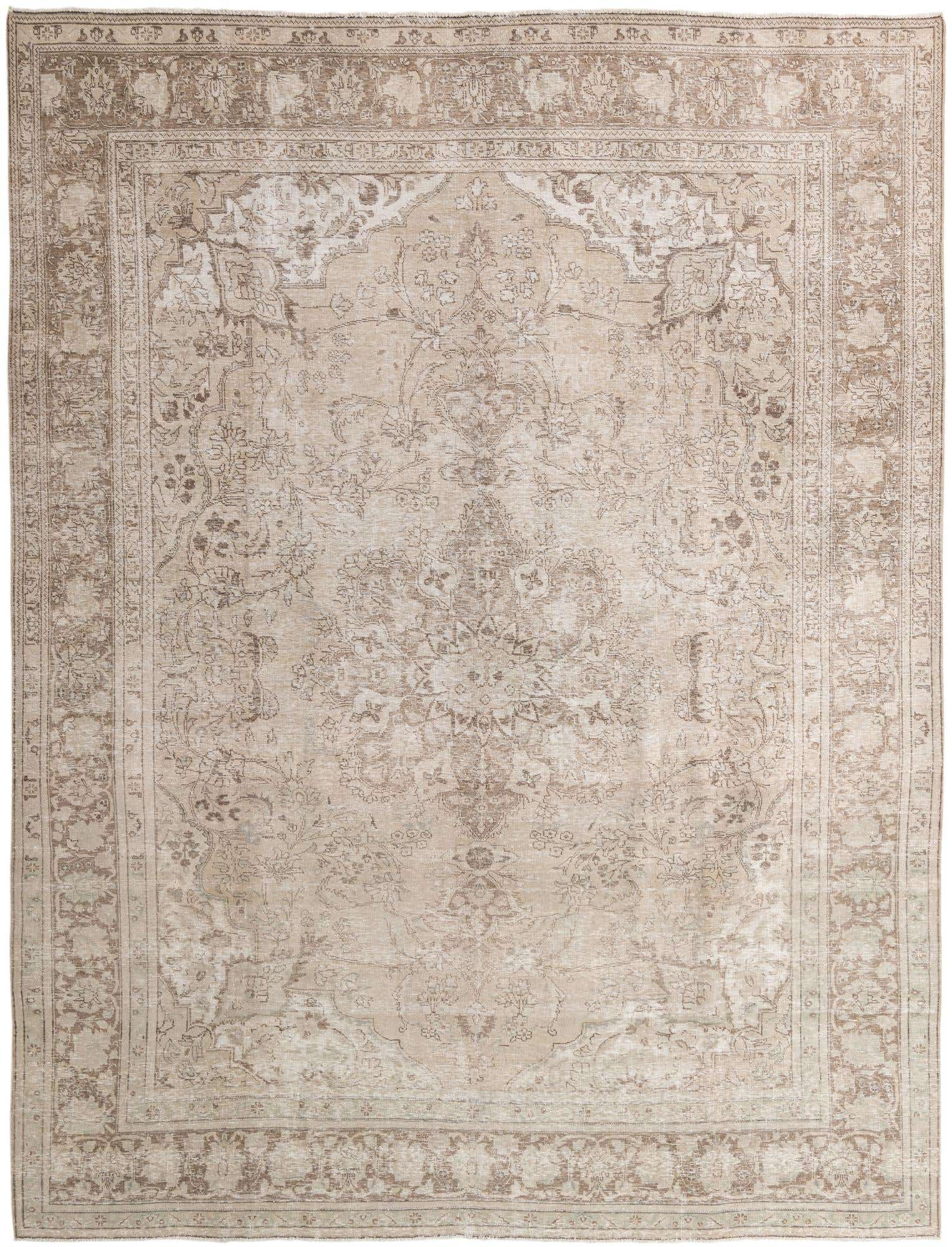 9' 8 x 12' 9 Hand Knotted Ultra Vintage Persian Wool Rug
