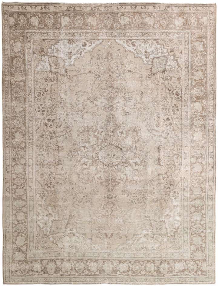 9' 8 x 12' 9 Hand Knotted Ultra Vintage Persian Wool Rug