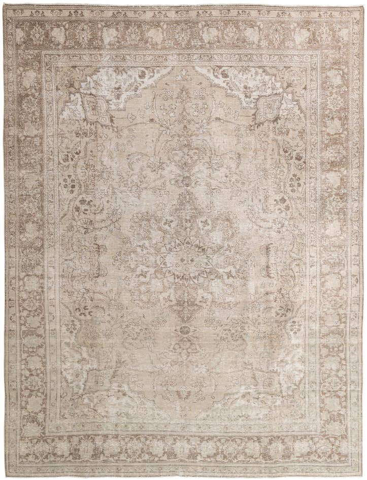 Detail image of 9' 8 x 12' 9 Hand Knotted Ultra Vintage Persian Wool Rug