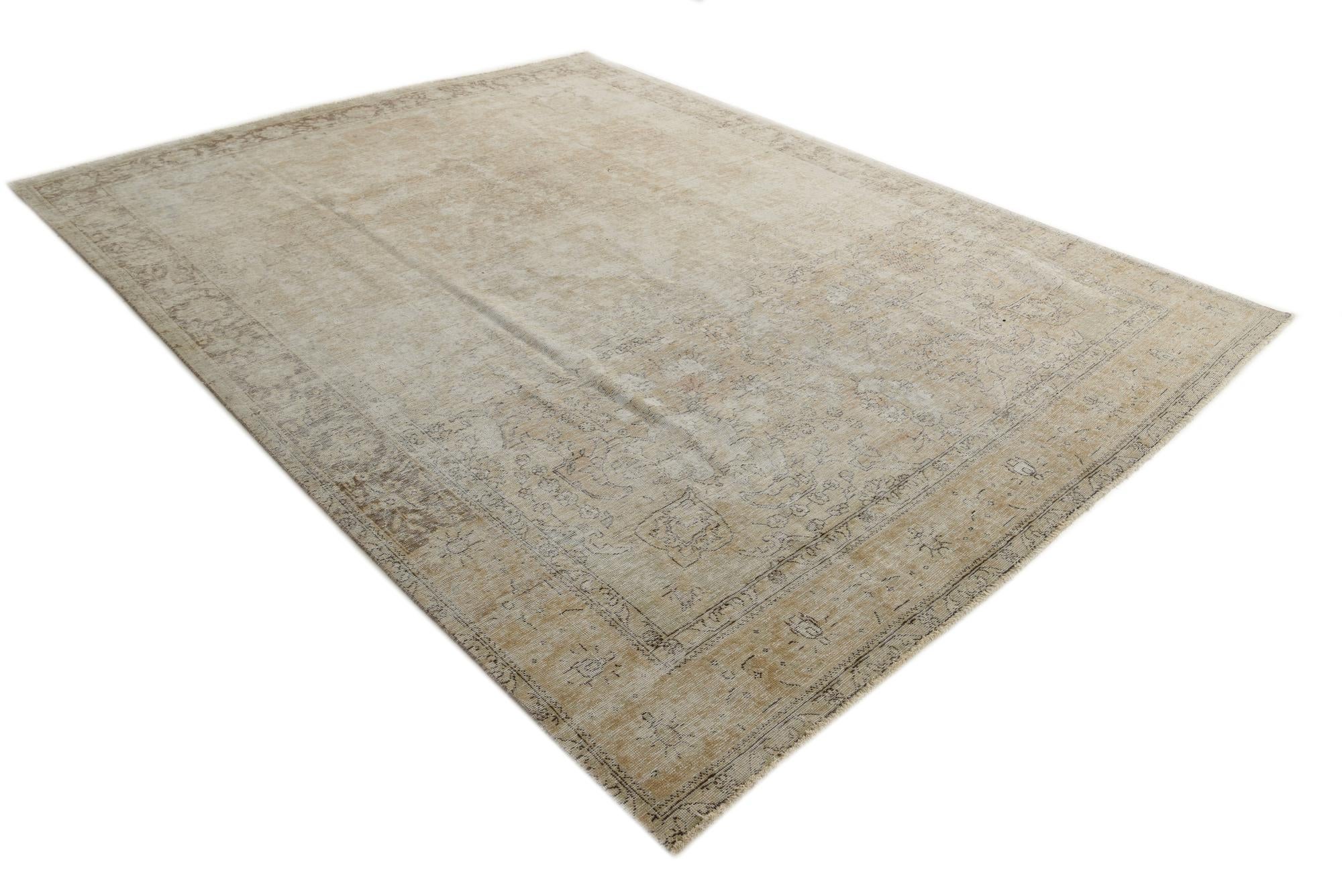 9' 5 x 12' 5 Hand Knotted Ultra Vintage Persian Wool Rug