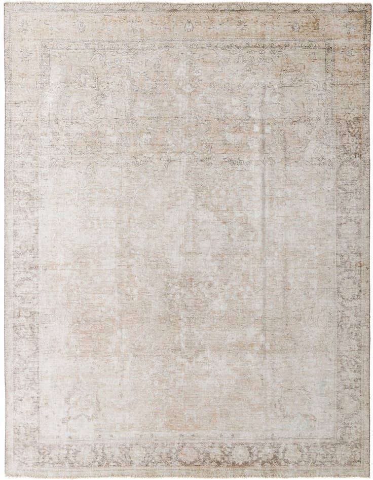 Detail image of 9' 5 x 12' 5 Hand Knotted Ultra Vintage Persian Wool Rug
