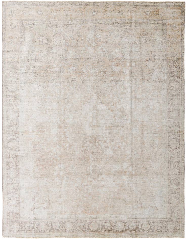 Detail image of 9' 5 x 12' 5 Hand Knotted Ultra Vintage Persian Wool Rug