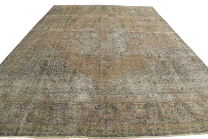 9' 10 x 12' 8 Hand Knotted Ultra Vintage Persian Wool Rug