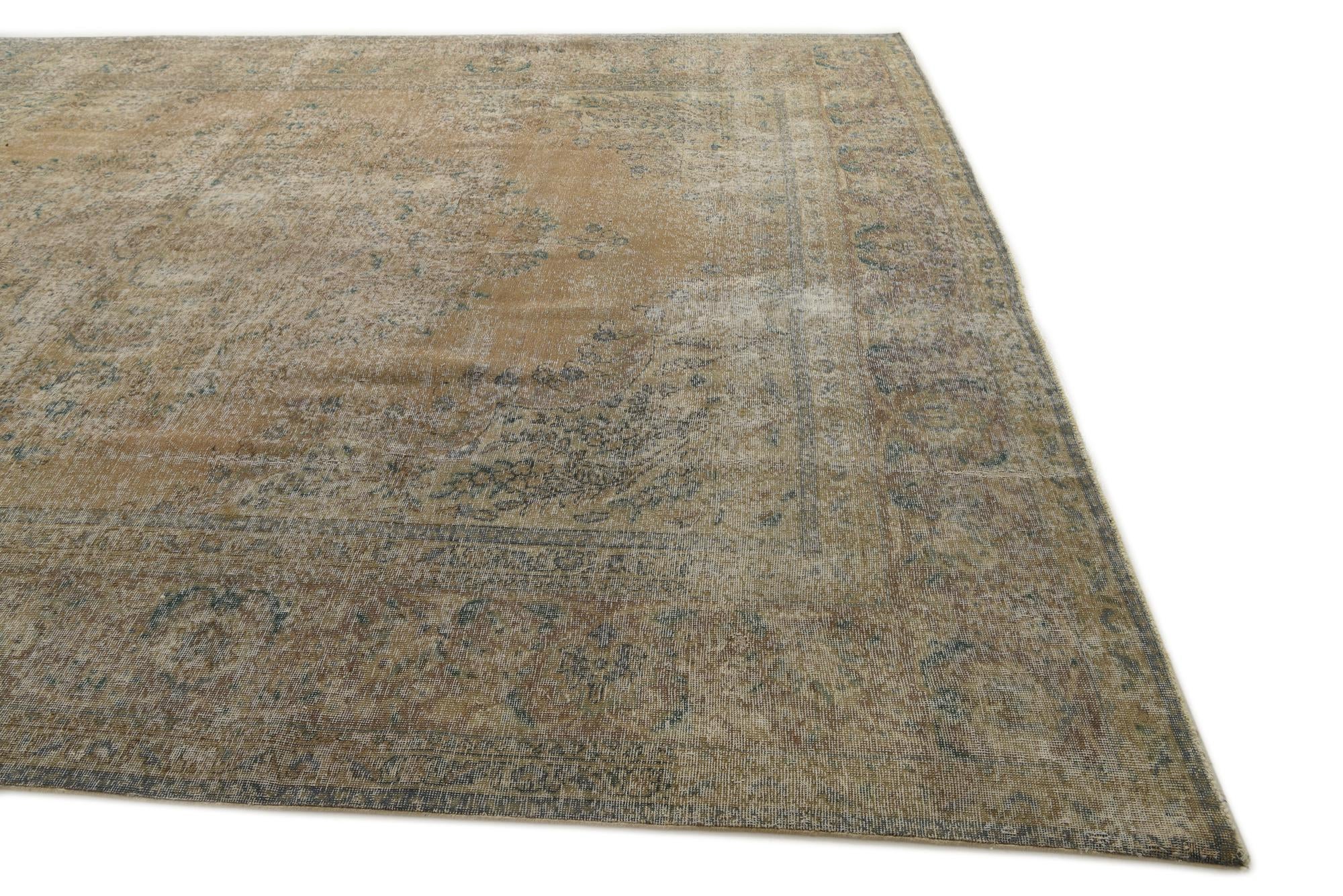 9' 10 x 12' 8 Hand Knotted Ultra Vintage Persian Wool Rug