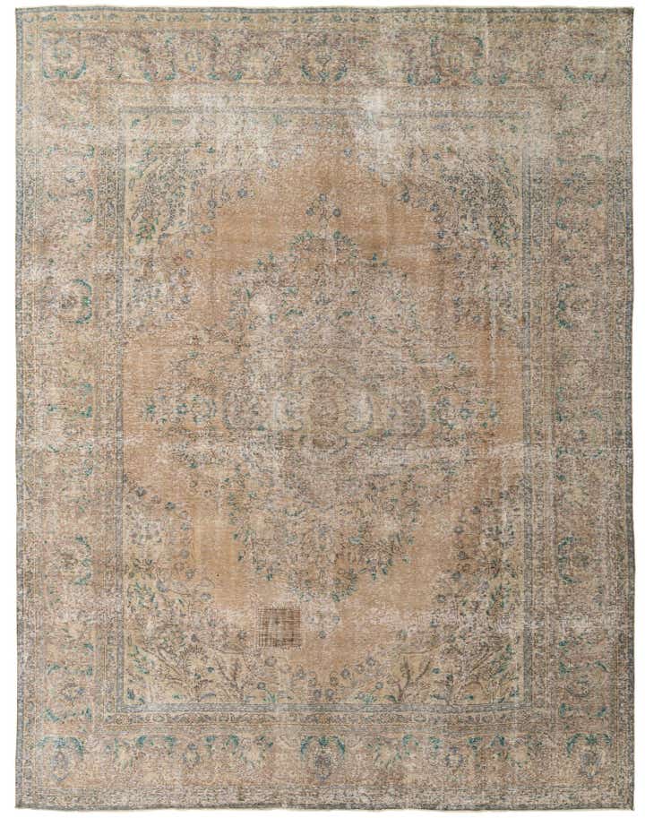 9' 10 x 12' 8 Hand Knotted Ultra Vintage Persian Wool Rug