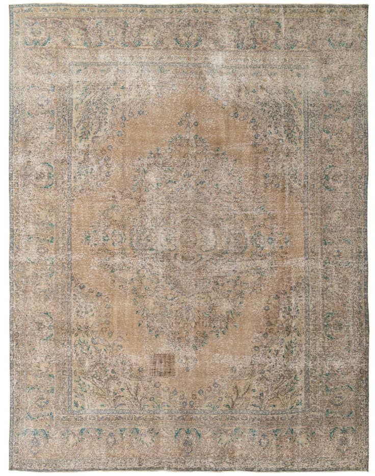 Detail image of 9' 10 x 12' 8 Hand Knotted Ultra Vintage Persian Wool Rug