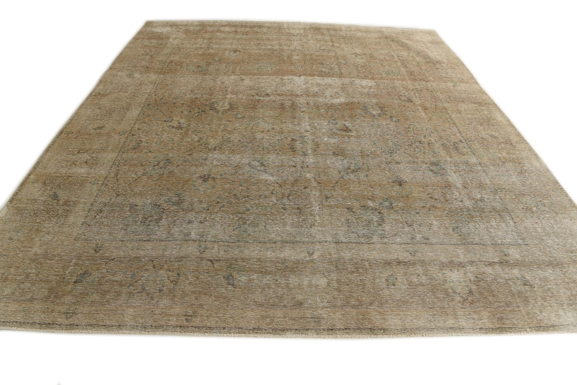 9' 9 x 11' 3 Hand Knotted Ultra Vintage Persian Wool Rug