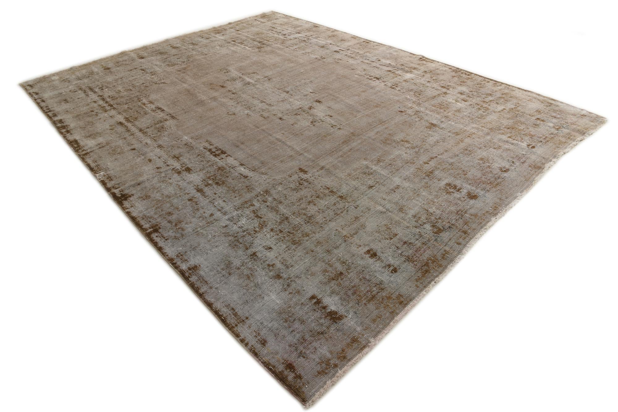 10' 7 x 13' 8 Hand Knotted Ultra Vintage Persian Wool Rug