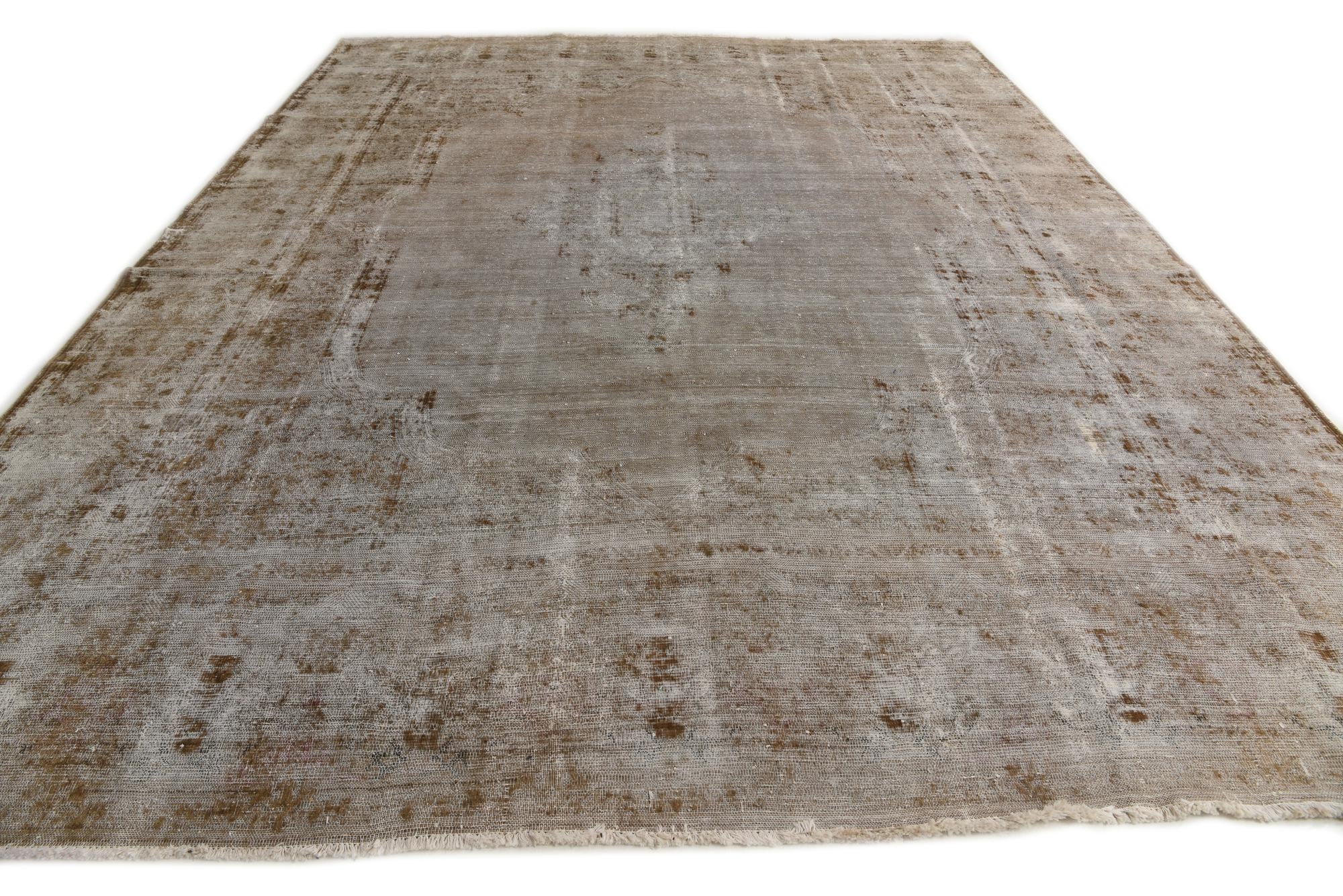 10' 7 x 13' 8 Hand Knotted Ultra Vintage Persian Wool Rug