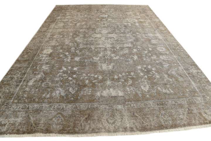 8' 9 x 12' 4 Hand Knotted Ultra Vintage Persian Wool Rug