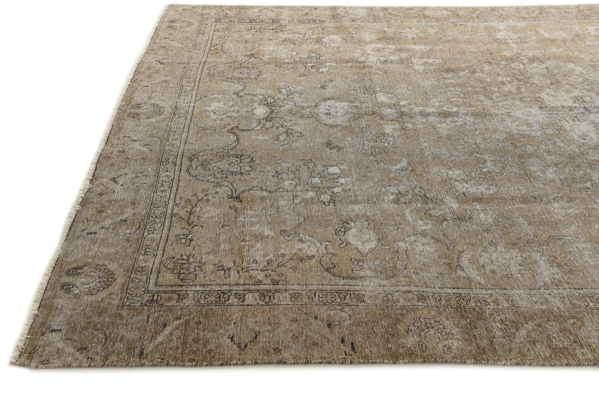 8' 9 x 12' 4 Hand Knotted Ultra Vintage Persian Wool Rug