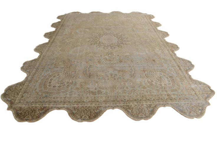 Detail image of 8' 5 x 11' 8 Hand Knotted Ultra Vintage Persian Wool Rug