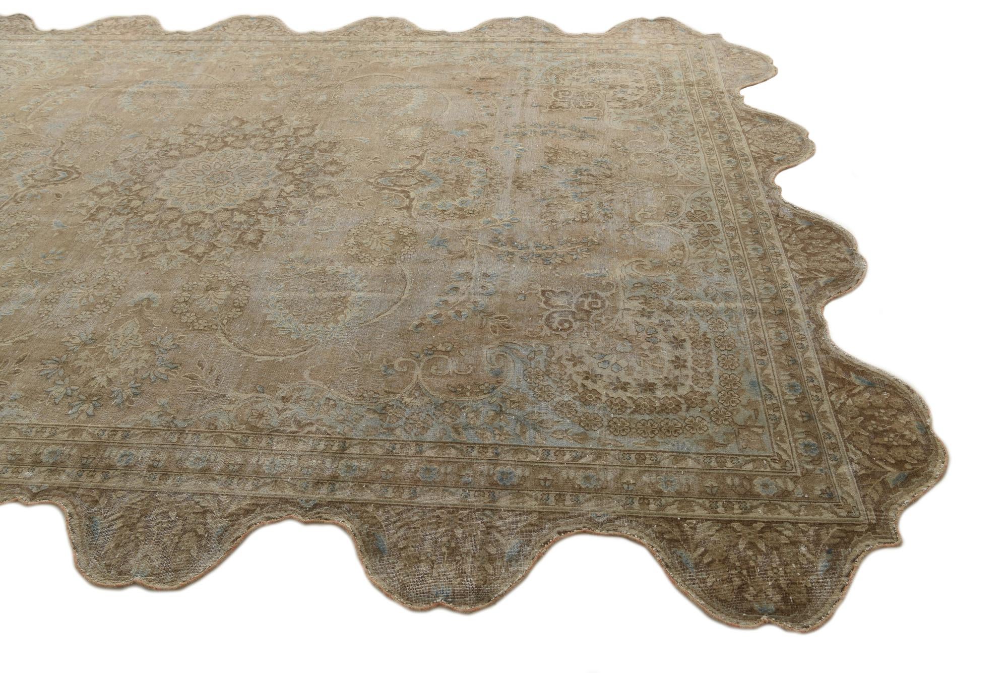 8' 5 x 11' 8 Hand Knotted Ultra Vintage Persian Wool Rug