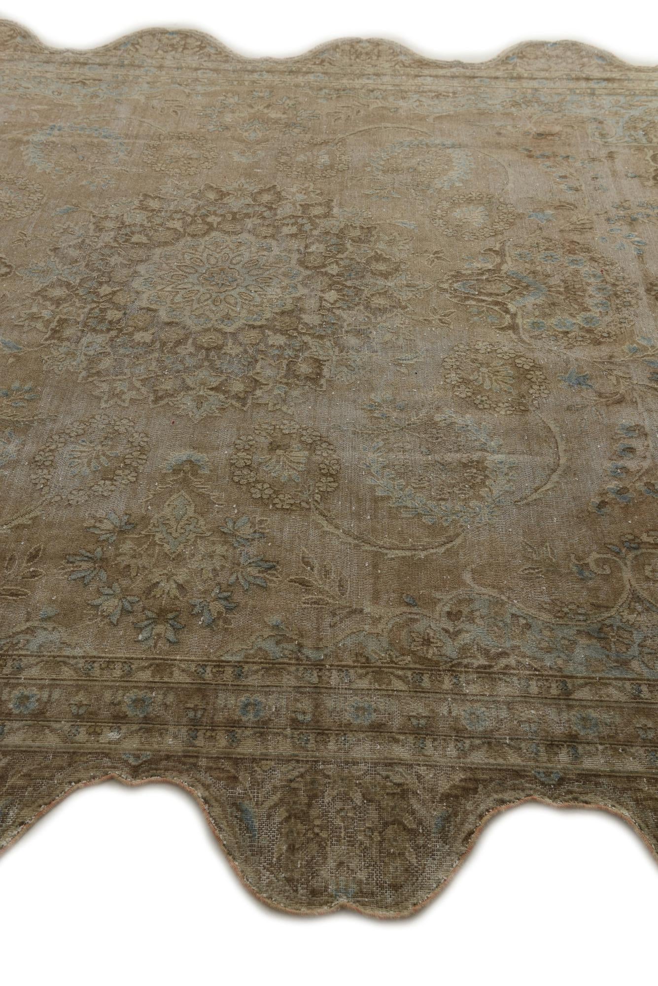 8' 5 x 11' 8 Hand Knotted Ultra Vintage Persian Wool Rug