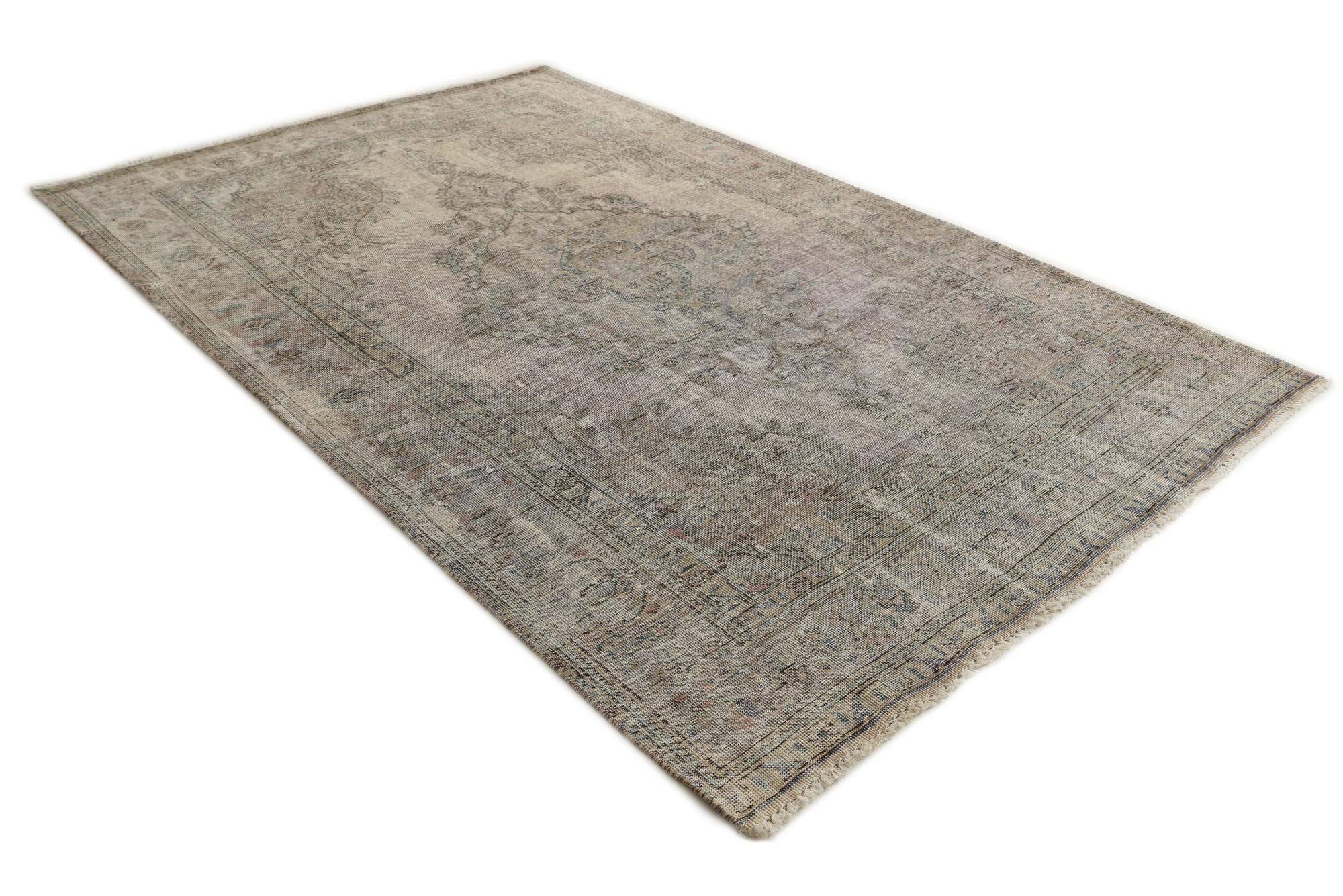 6' 2 x 9' 8 Hand Knotted Ultra Vintage Persian Wool Rug