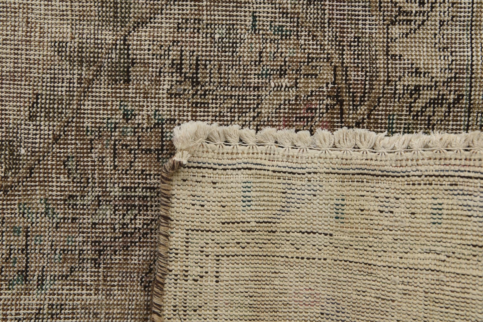 6' 2 x 9' 8 Hand Knotted Ultra Vintage Persian Wool Rug