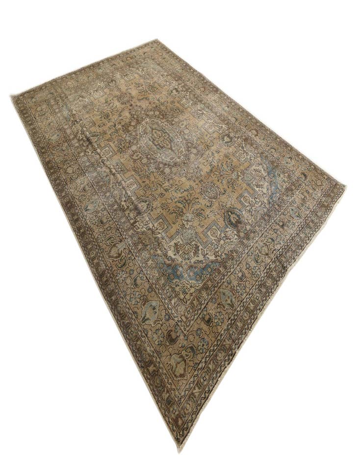 Detail image of 7' 5 x 10' 6 Hand Knotted Ultra Vintage Persian Wool Rug