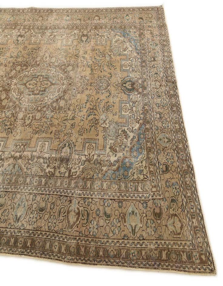 Detail image of 7' 5 x 10' 6 Hand Knotted Ultra Vintage Persian Wool Rug