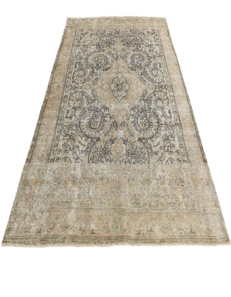 Detail image of 6' 2 x 9' 7  Hand Knotted Ultra Vintage Persian Wool Rug