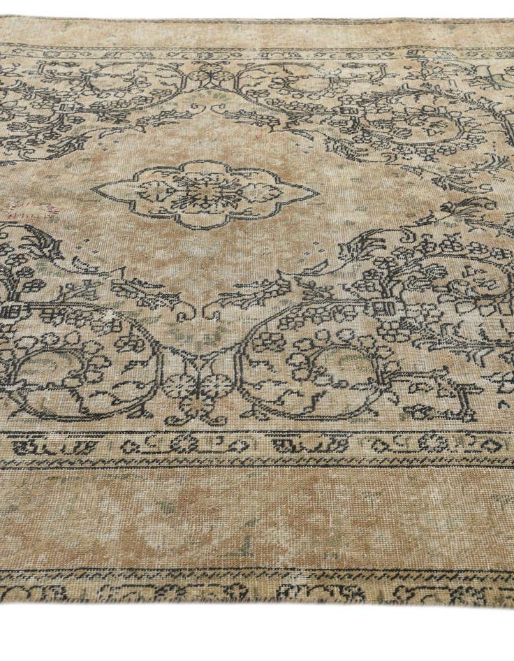 Detail image of 6' 2 x 9' 7  Hand Knotted Ultra Vintage Persian Wool Rug