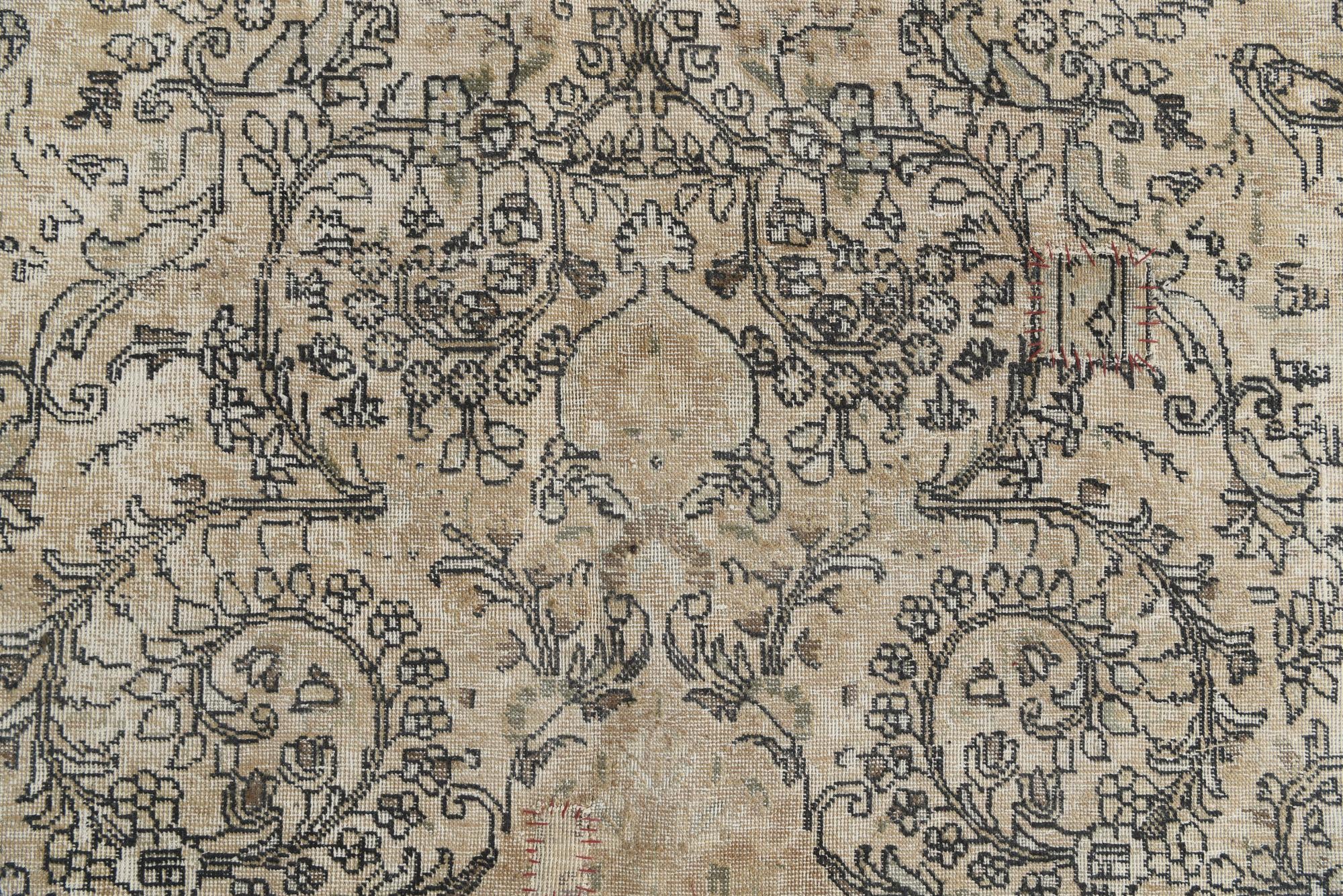 6' 2 x 9' 7 Hand Knotted Ultra Vintage Persian Wool Rug
