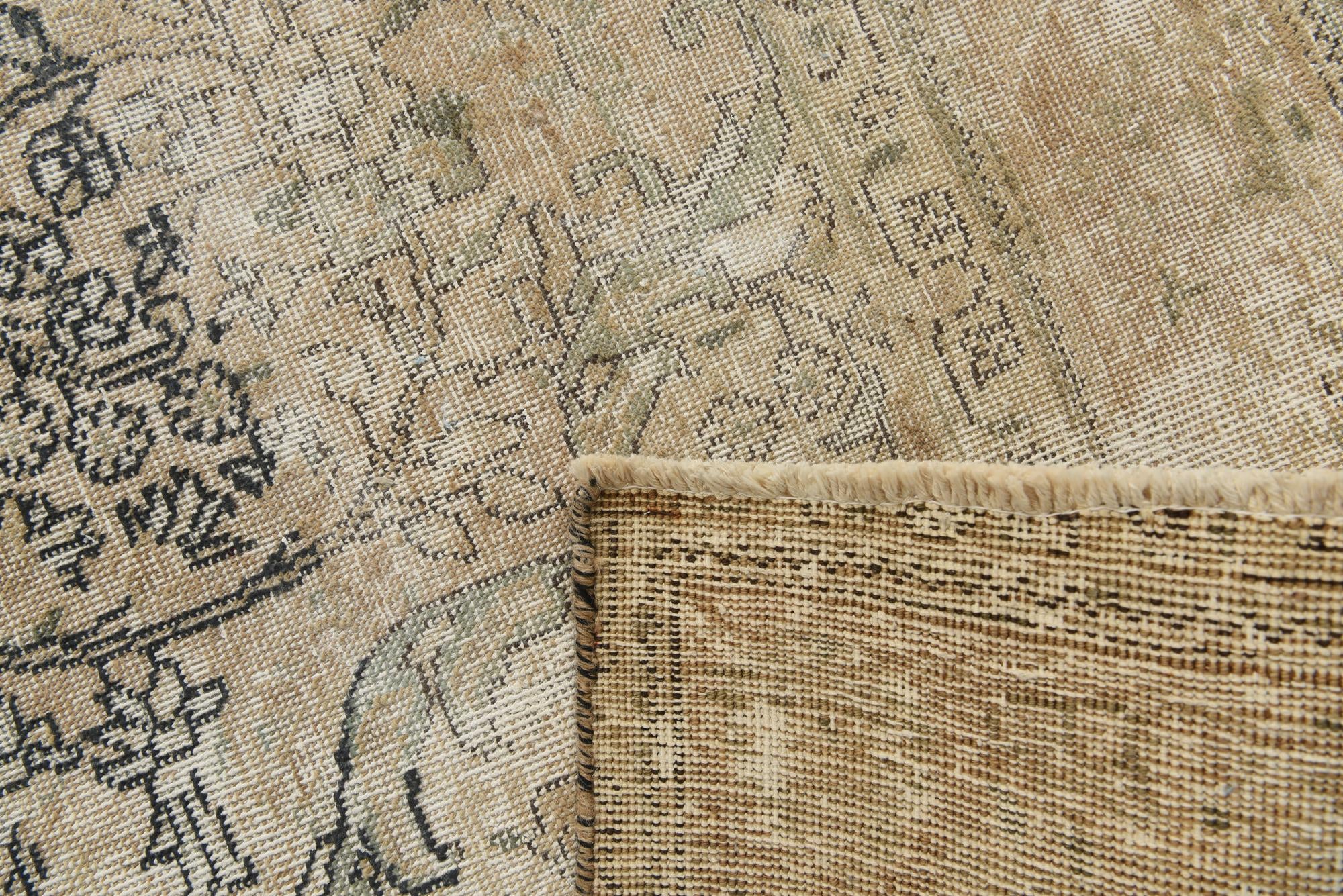 6' 2 x 9' 7 Hand Knotted Ultra Vintage Persian Wool Rug
