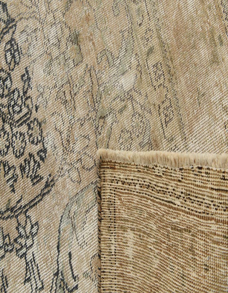 Detail image of 6' 2 x 9' 7  Hand Knotted Ultra Vintage Persian Wool Rug