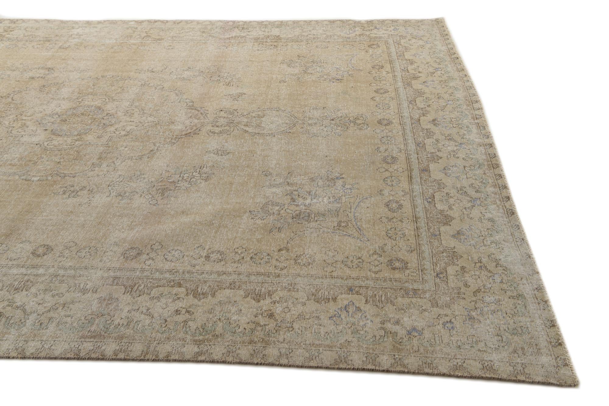 9' 8 x 12' 8 Hand Knotted Ultra Vintage Persian Wool Rug