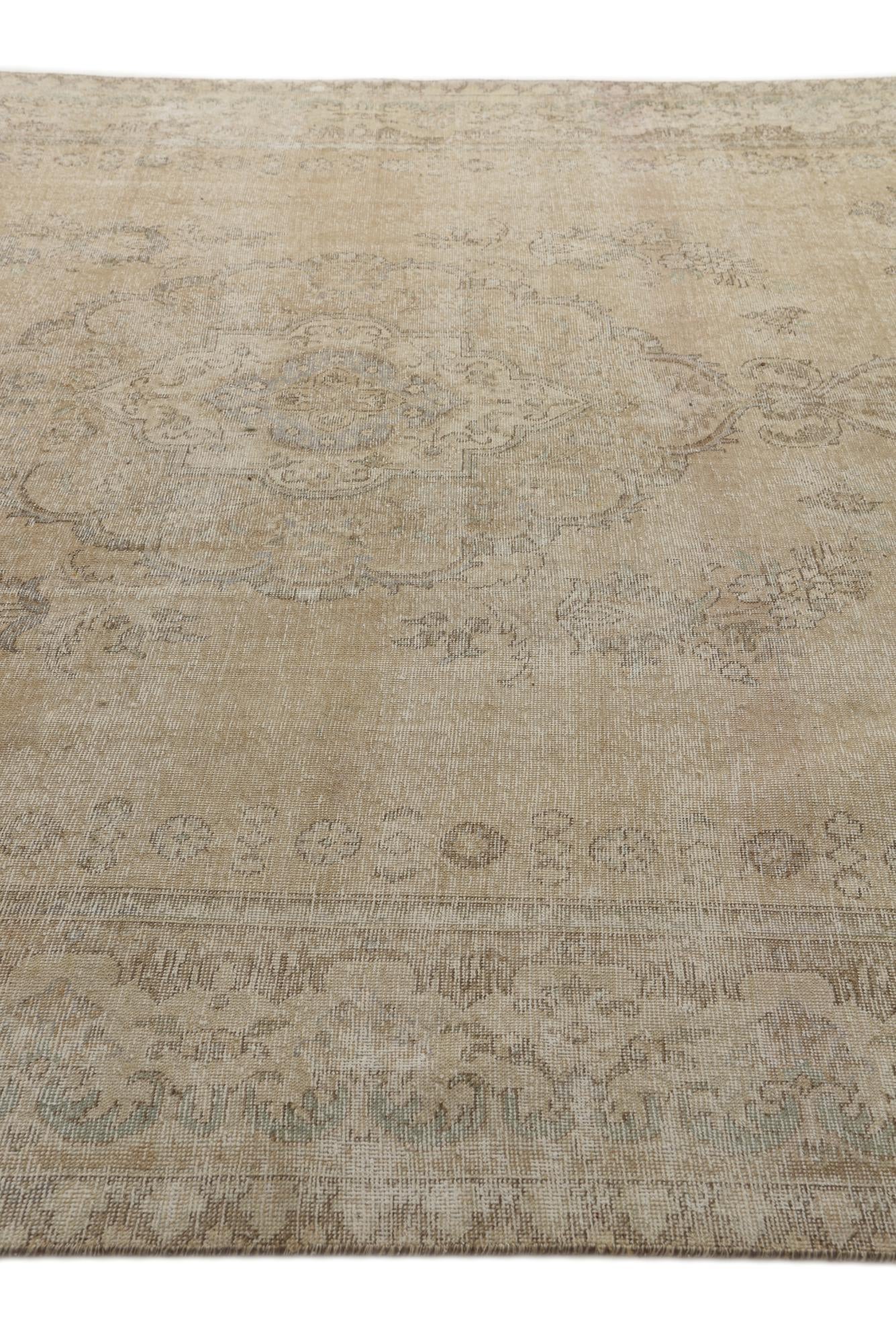 9' 8 x 12' 8 Hand Knotted Ultra Vintage Persian Wool Rug