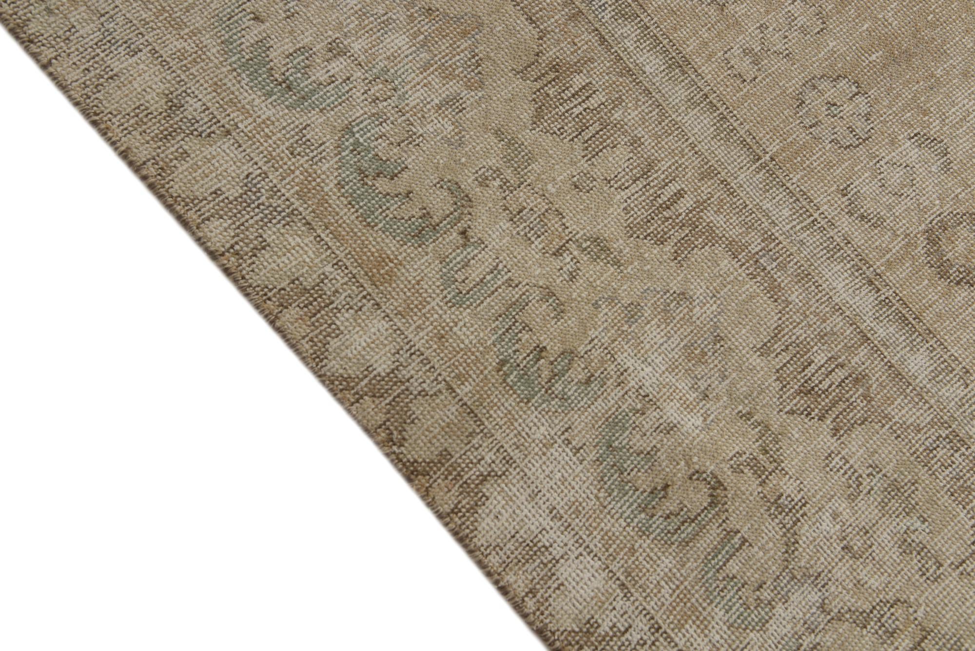 9' 8 x 12' 8 Hand Knotted Ultra Vintage Persian Wool Rug