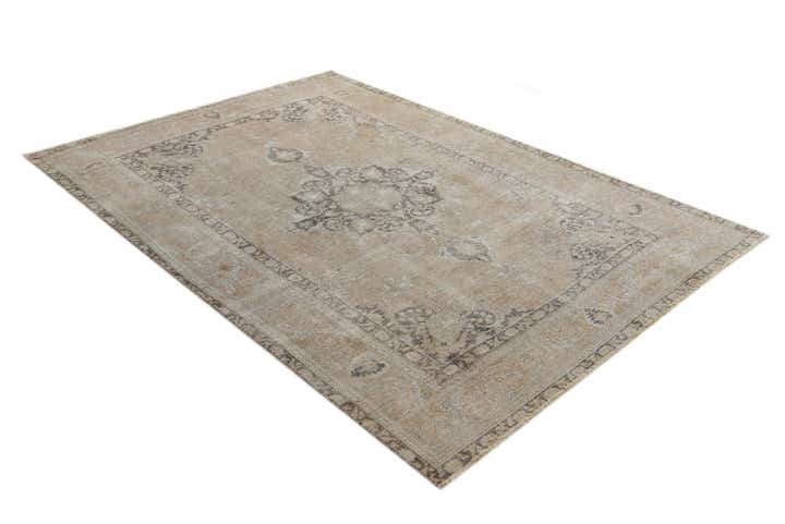 6' 6 x 9' 7 Hand Knotted Ultra Vintage Persian Wool Rug