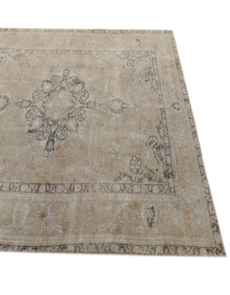 Detail image of 6' 6 x 9' 7  Hand Knotted Ultra Vintage Persian Wool Rug