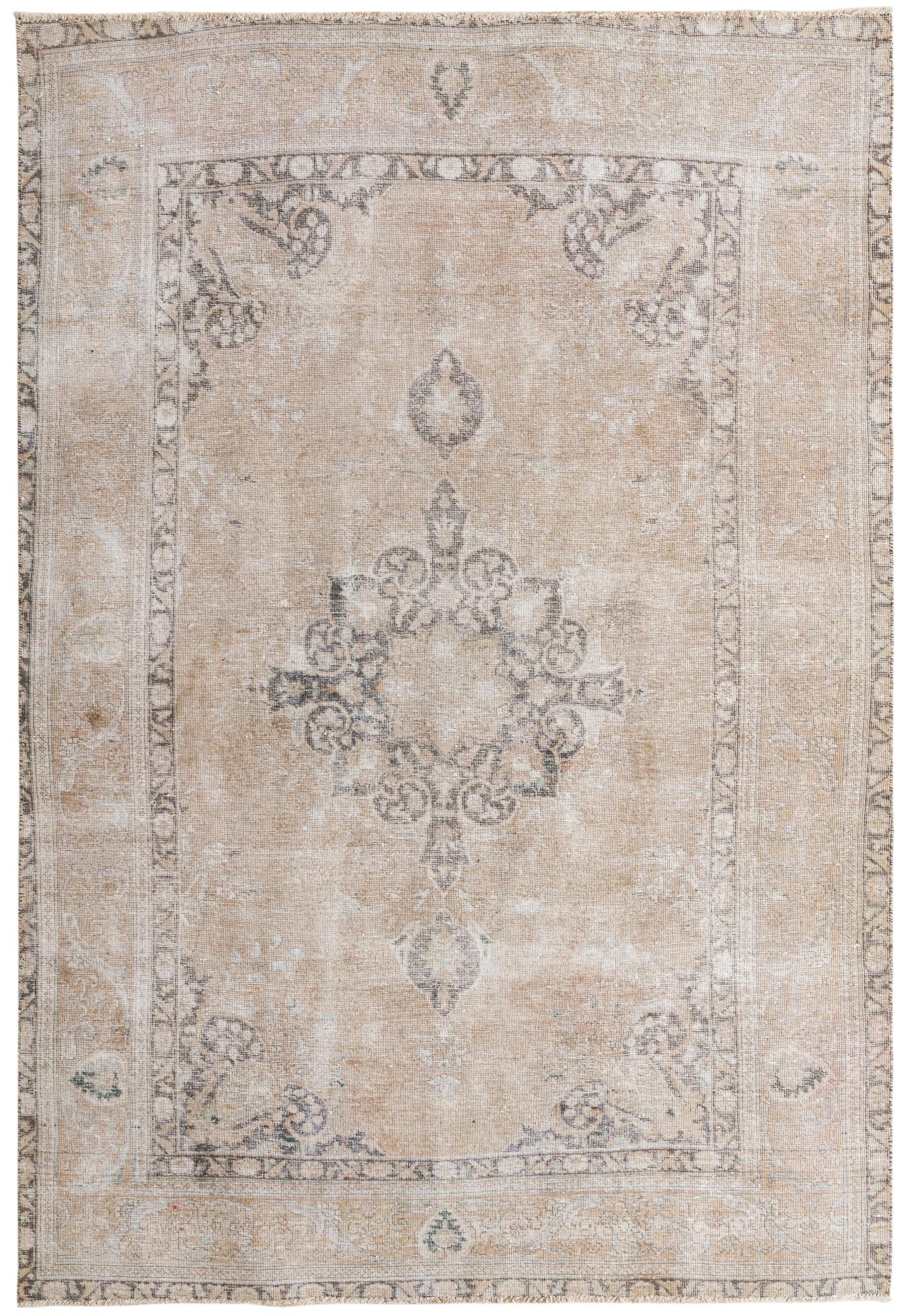 6' 6 x 9' 7 Hand Knotted Ultra Vintage Persian Wool Rug