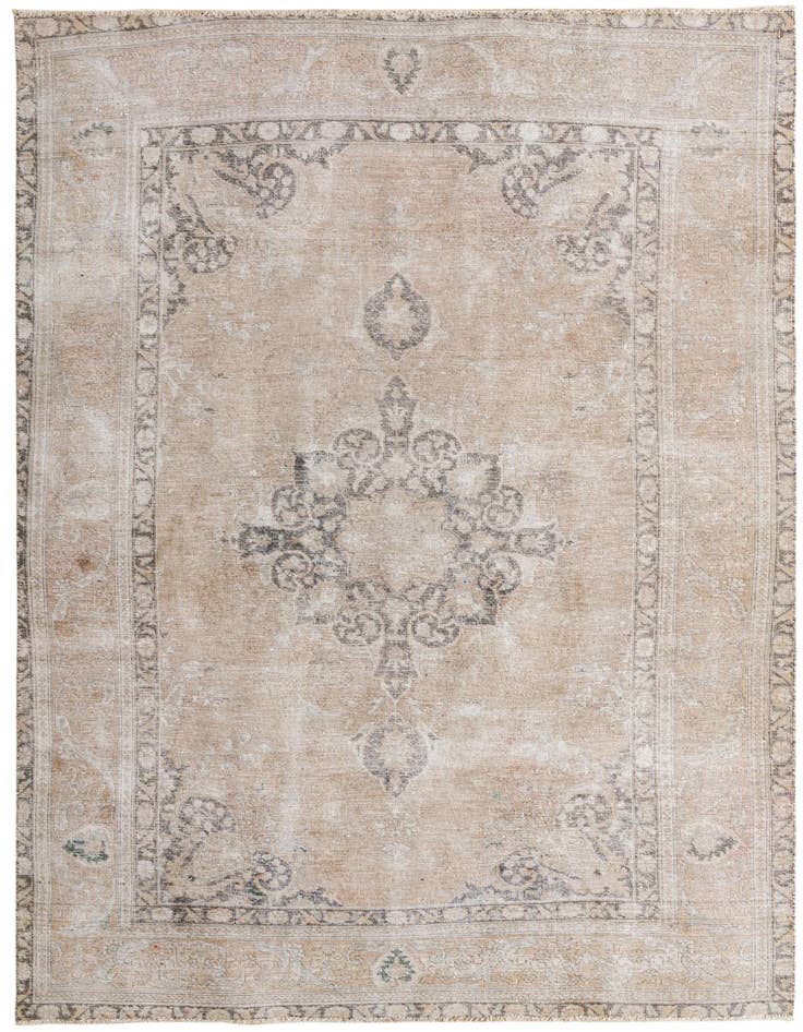 Detail image of 6' 6 x 9' 7 Hand Knotted Ultra Vintage Persian Wool Rug