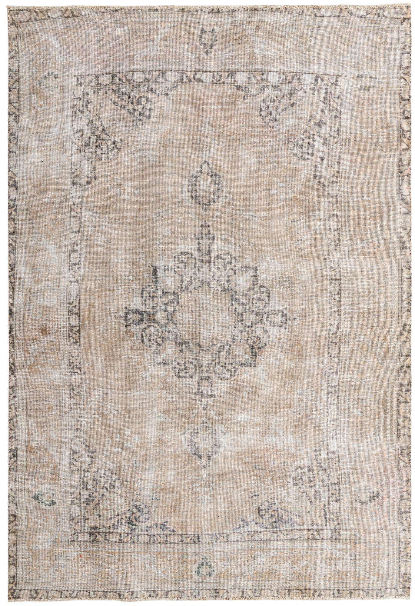 6' 6 x 9' 7 Hand Knotted Ultra Vintage Persian Wool Rug