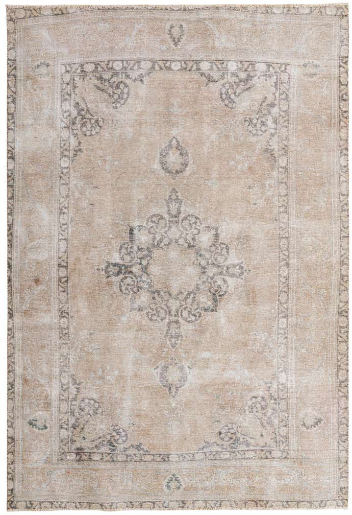 6' 6 x 9' 7 Hand Knotted Ultra Vintage Persian Wool Rug