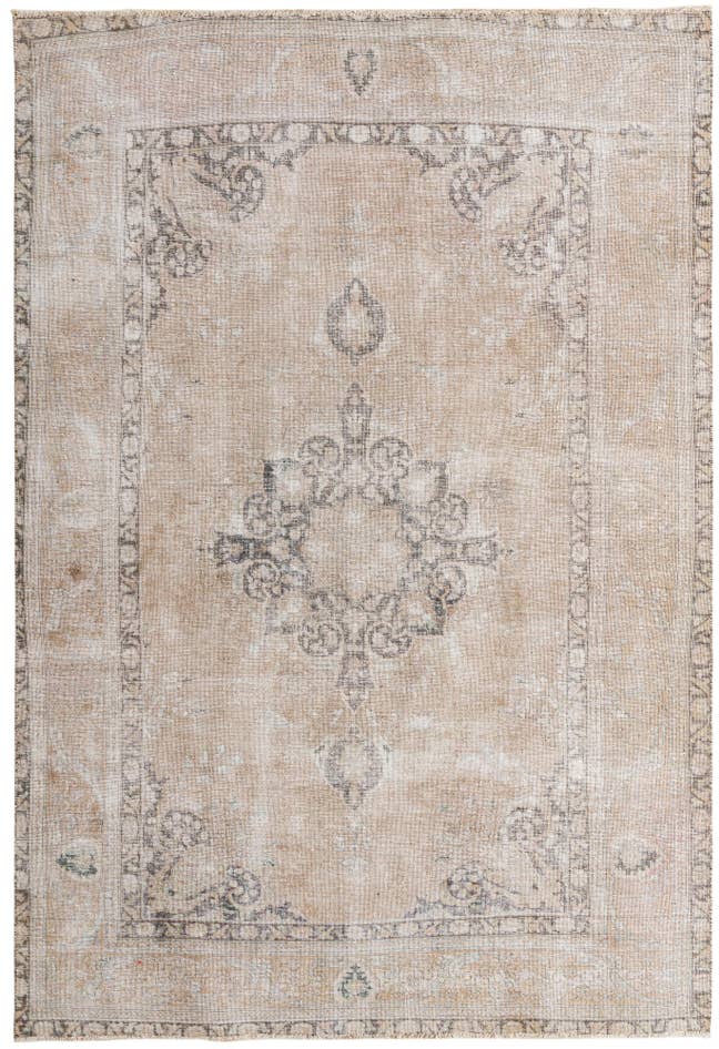 Detail image of 6' 6 x 9' 7 Hand Knotted Ultra Vintage Persian Wool Rug