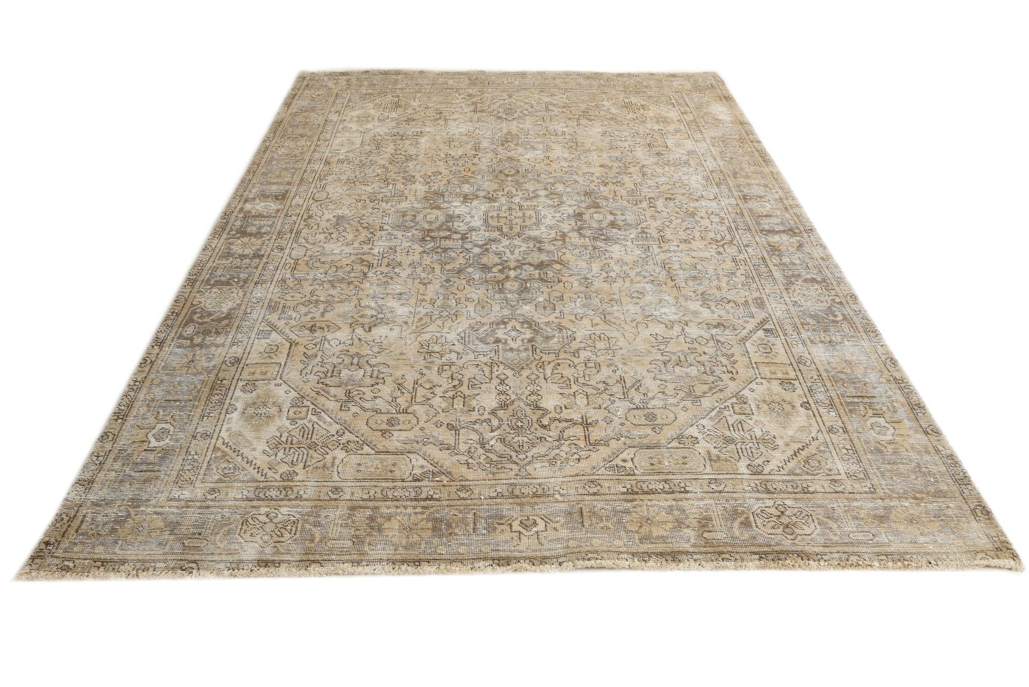 6' 6 x 9' 5 Hand Knotted Ultra Vintage Persian Wool Rug
