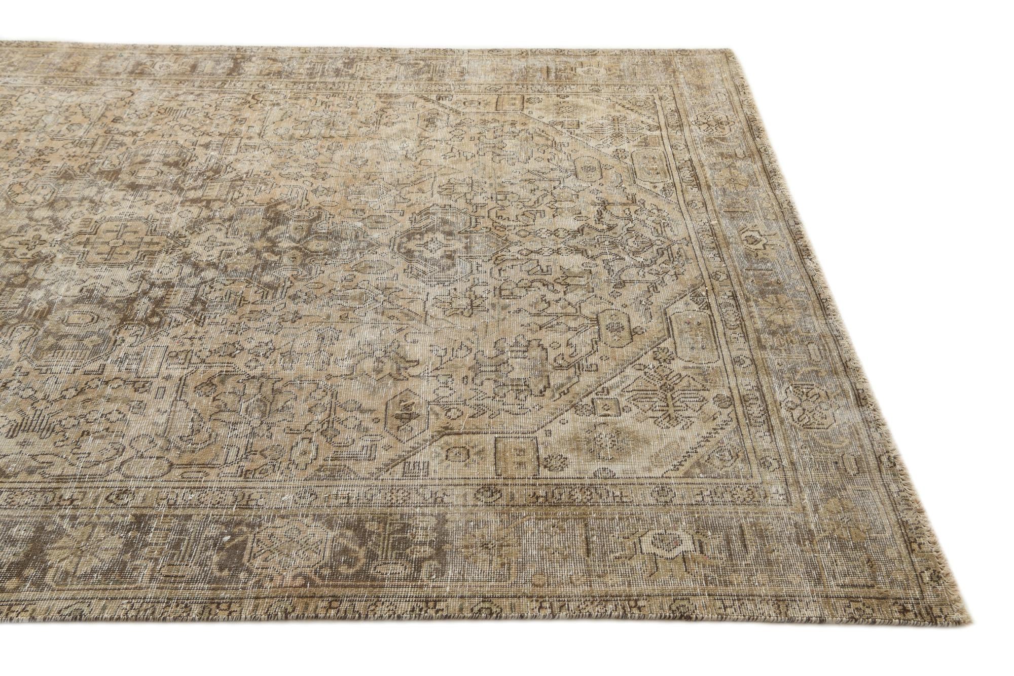 6' 6 x 9' 5 Hand Knotted Ultra Vintage Persian Wool Rug