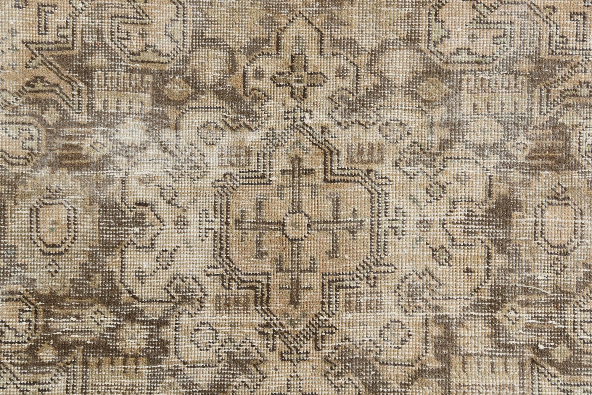 6' 6 x 9' 5 Hand Knotted Ultra Vintage Persian Wool Rug
