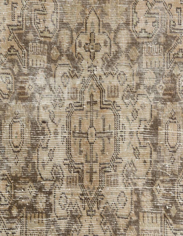 Detail image of 6' 6 x 9' 5  Hand Knotted Ultra Vintage Persian Wool Rug