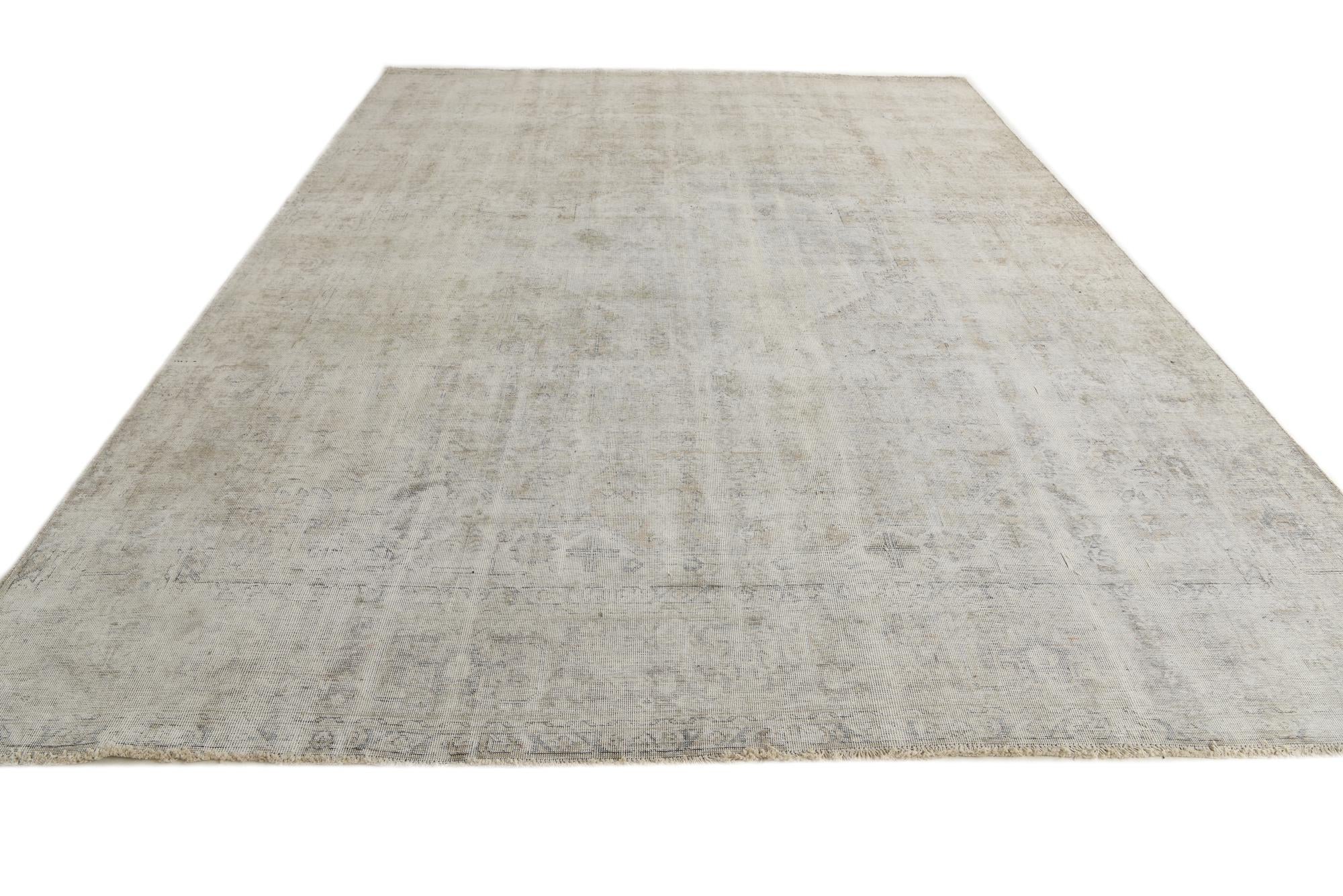 9' 3 x 12' 1 Hand Knotted Ultra Vintage Persian Wool Rug